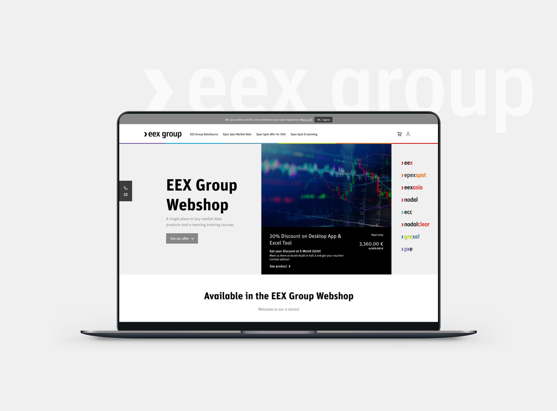 EEX Group Webshop par Agence Web Kernix