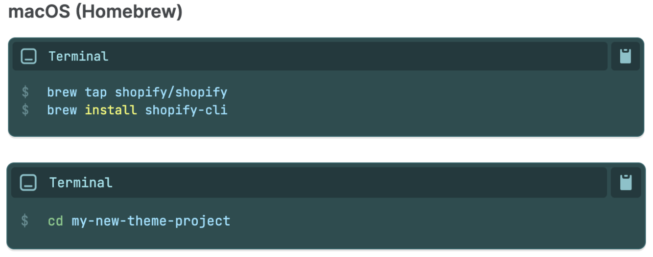 Shopify MacOS homebrew