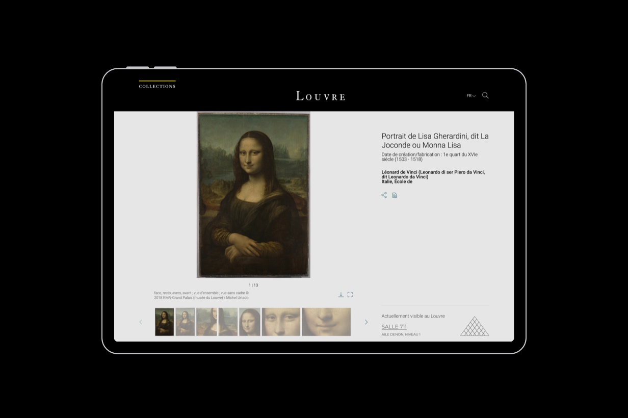 Collections du musée du Louvre par Agence Web Kernix