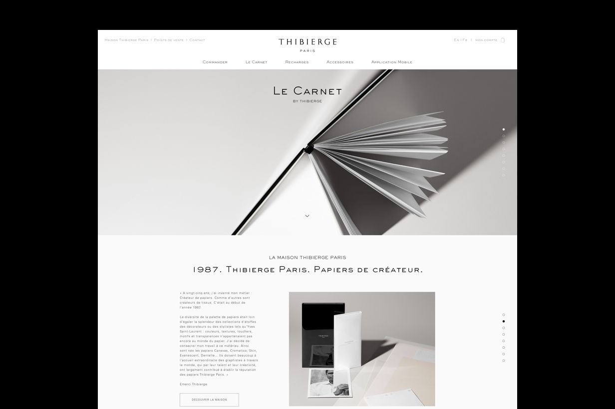 Thibierge Paris par Agence Web Kernix