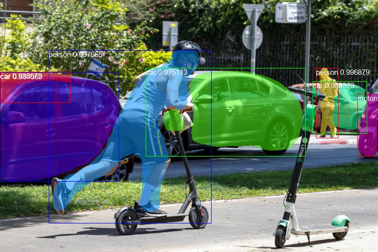 Le modèle a pu reconnaitre la voiture et l’individu mais pas la trotinette 