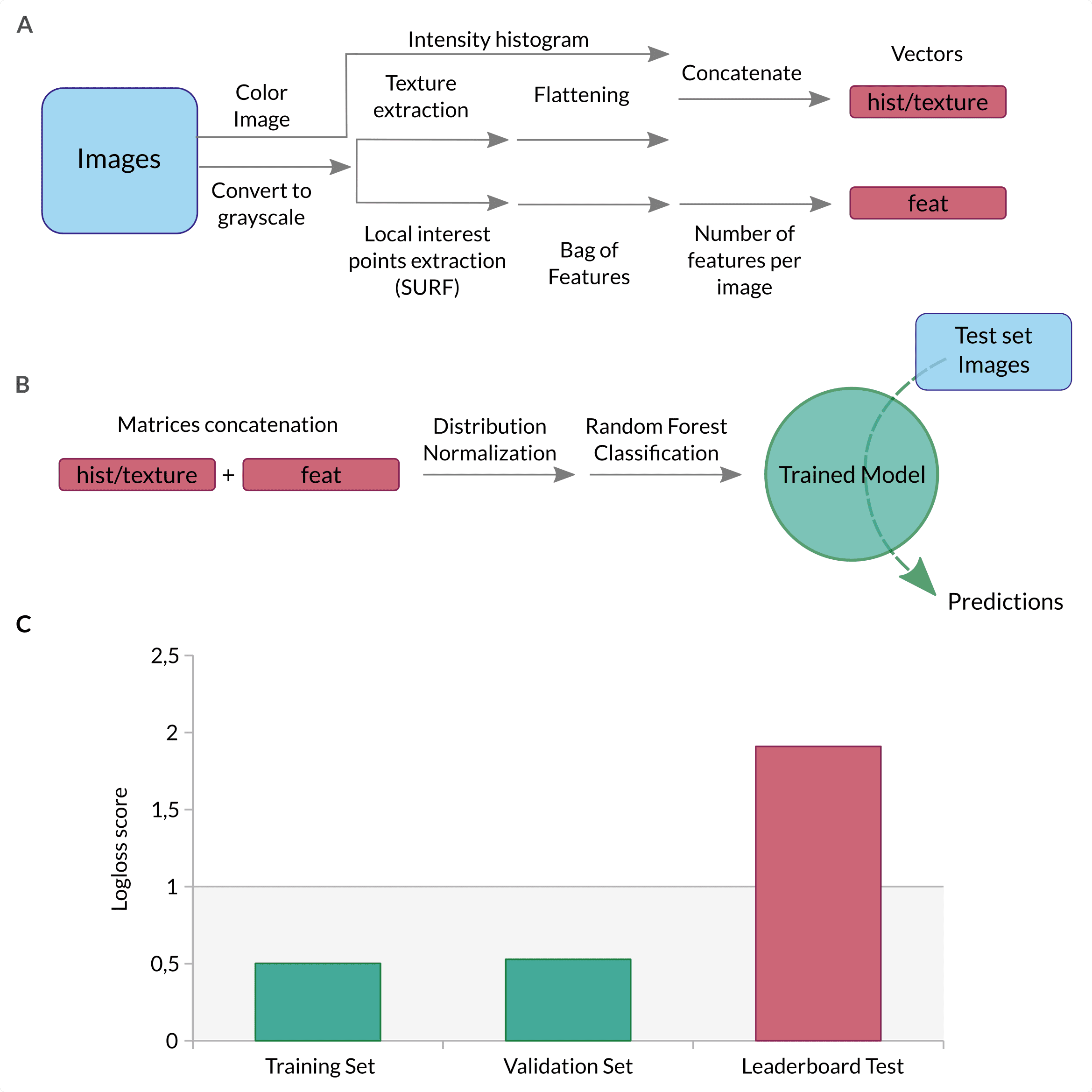 Figure 2. Description of the Bag of features approach.