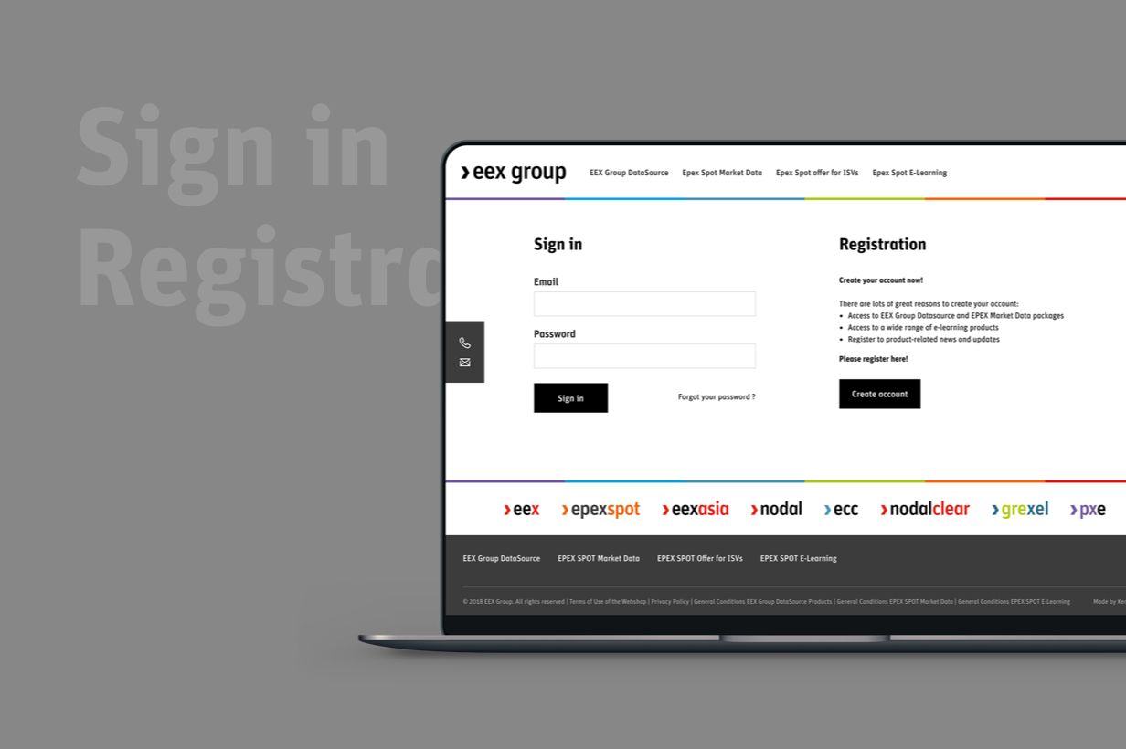 EEX Group Webshop par Agence Web Kernix