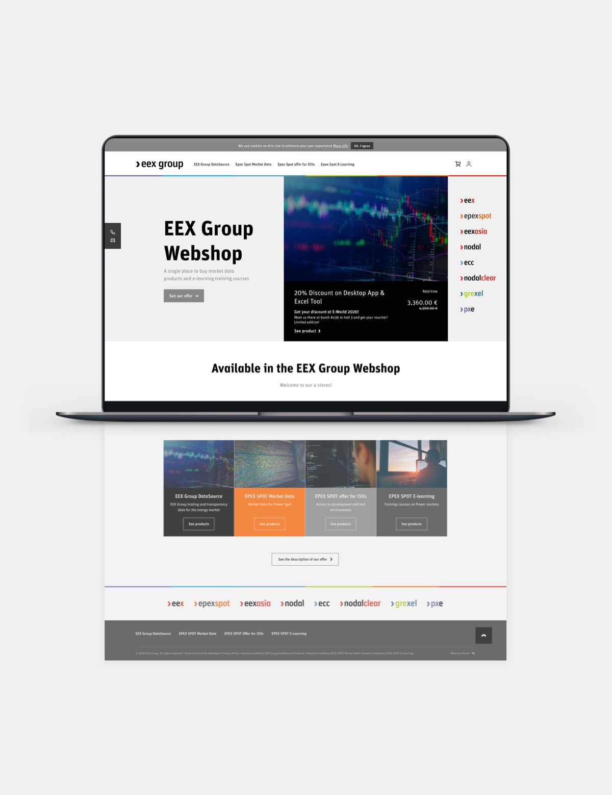 EEX Group Webshop par Agence Web Kernix