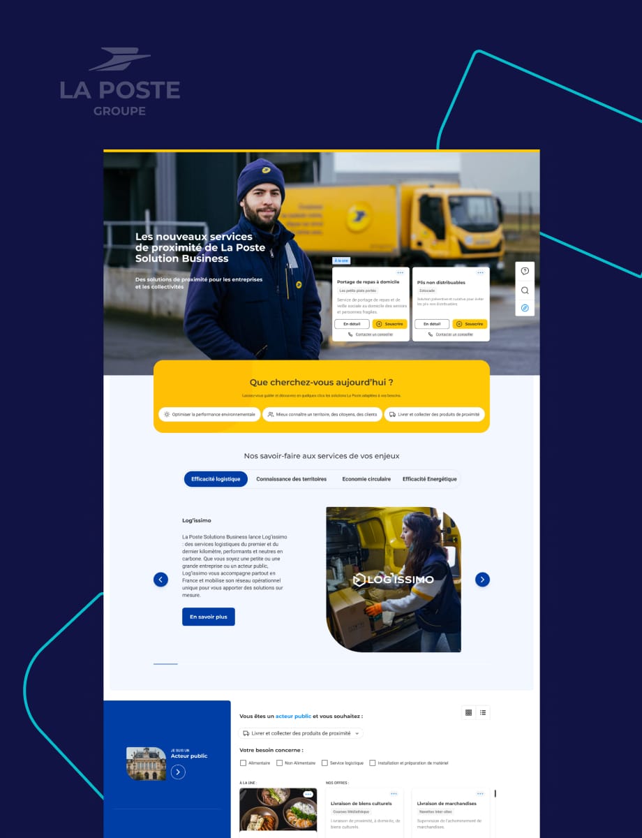 Portail La Poste par Agence Web Kernix