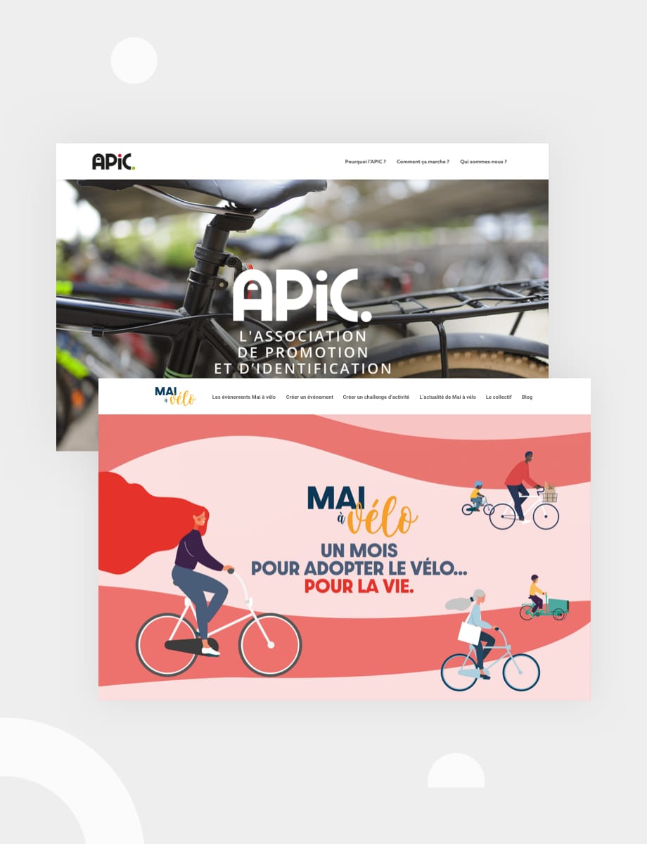 APIC  Mai à vélo par Agence Web Kernix