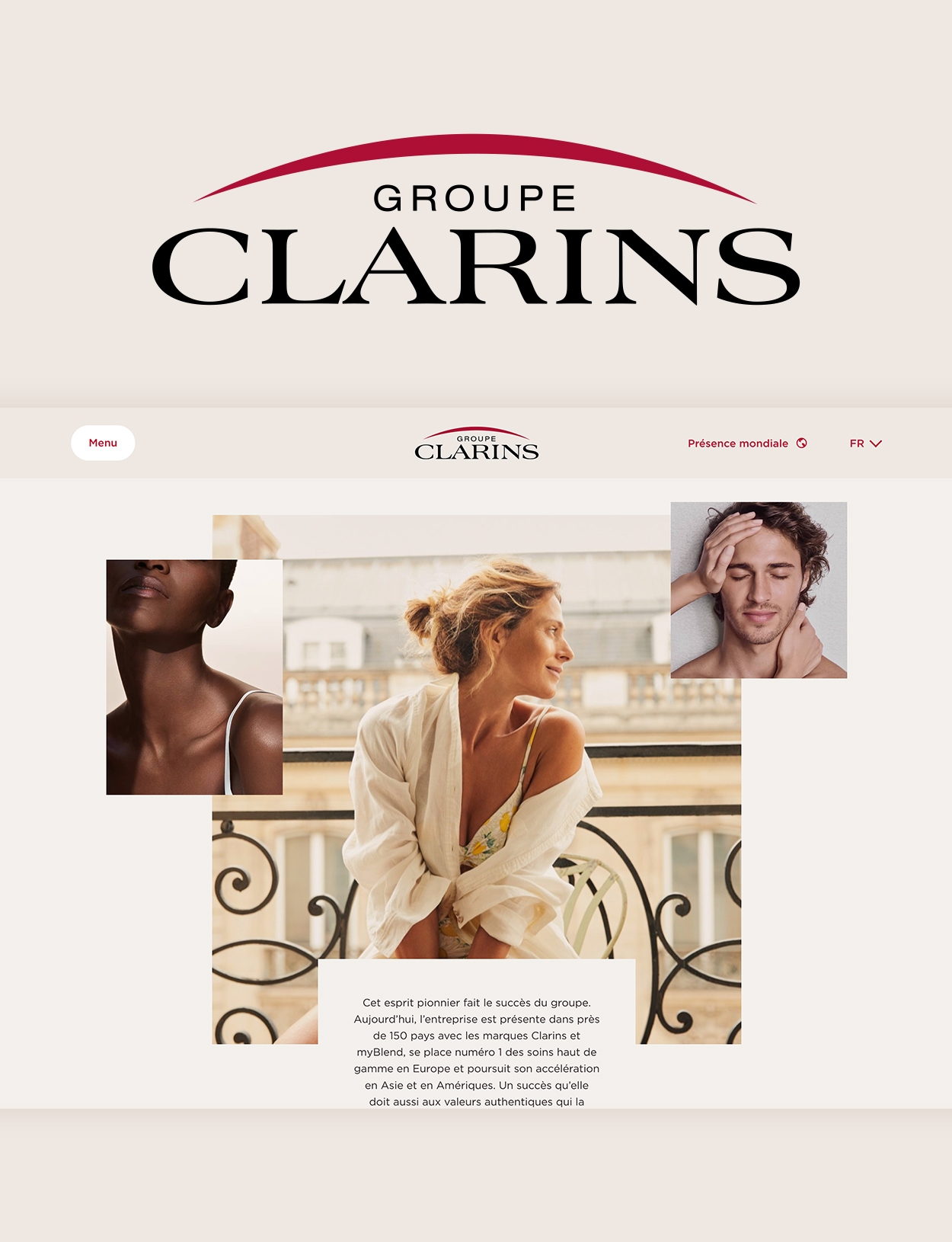 Groupe  Clarins par Agence Web Kernix