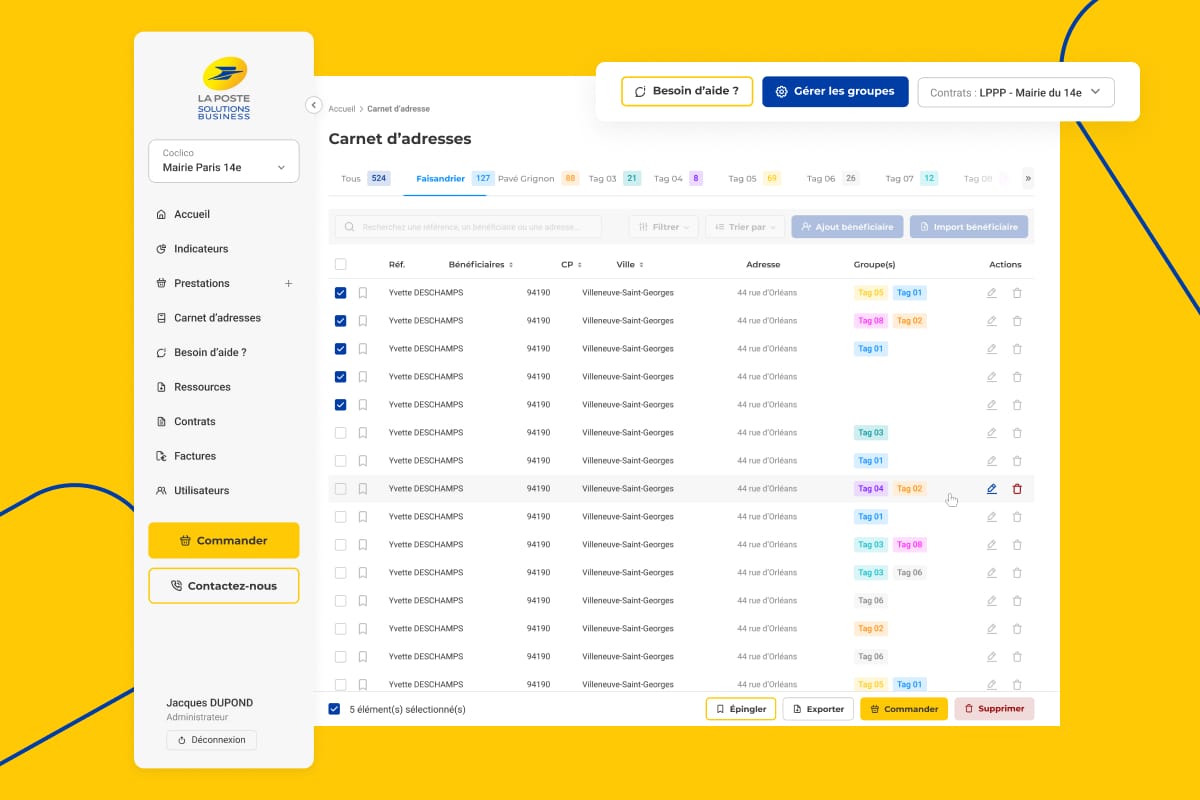 Portail La Poste par Agence Web Kernix